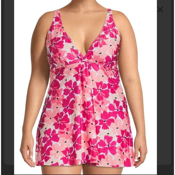 Catherine Malandrino Womens 1X One Piece Swim Dress - NEW - Picture 1 of 2